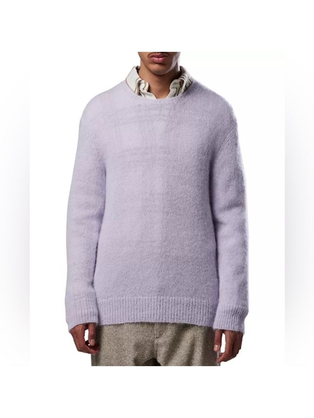 NN07 Walther 6526 Solid Regular Fit Crewneck Sweater in Lavender, NWT, Size S